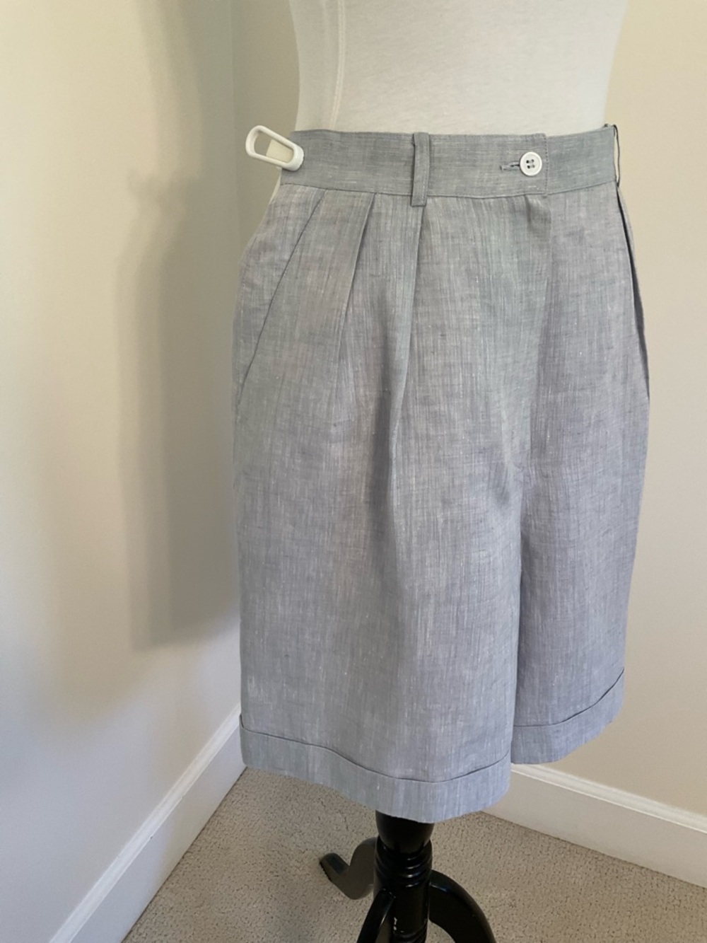 NWT Vintage Liz Claiborne Collection Linen Bermuda Shorts - Picture 2 of 9